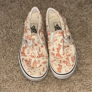 Vans Slip-On Sneakers - Cream and Brown